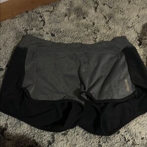 Reebok Women's Gray and Black Shorts